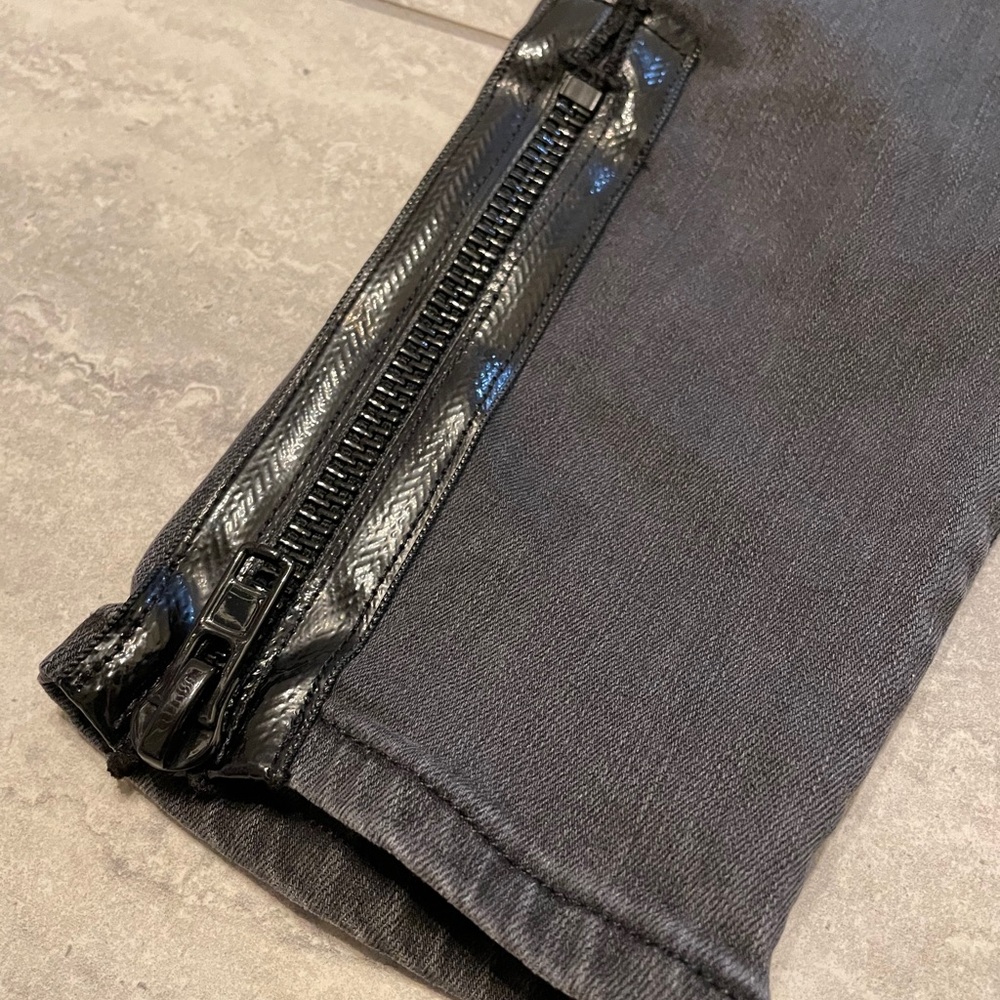 J Brand Maria high-rise skinny jeans w/ ankle zip - Picture 3 of 4